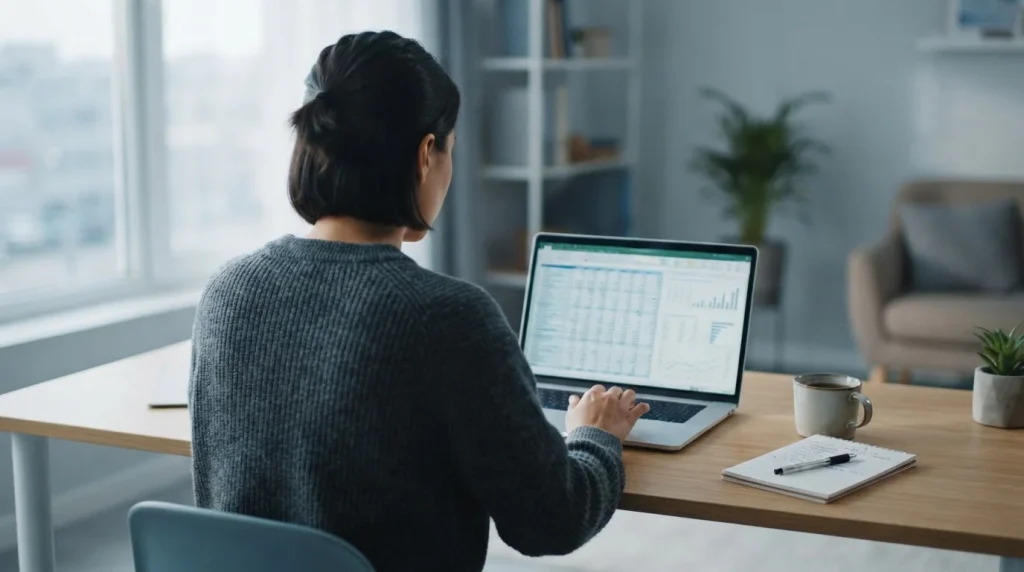 Analyse von Wettquoten auf einem Laptop in ruhiger Arbeitsumgebung