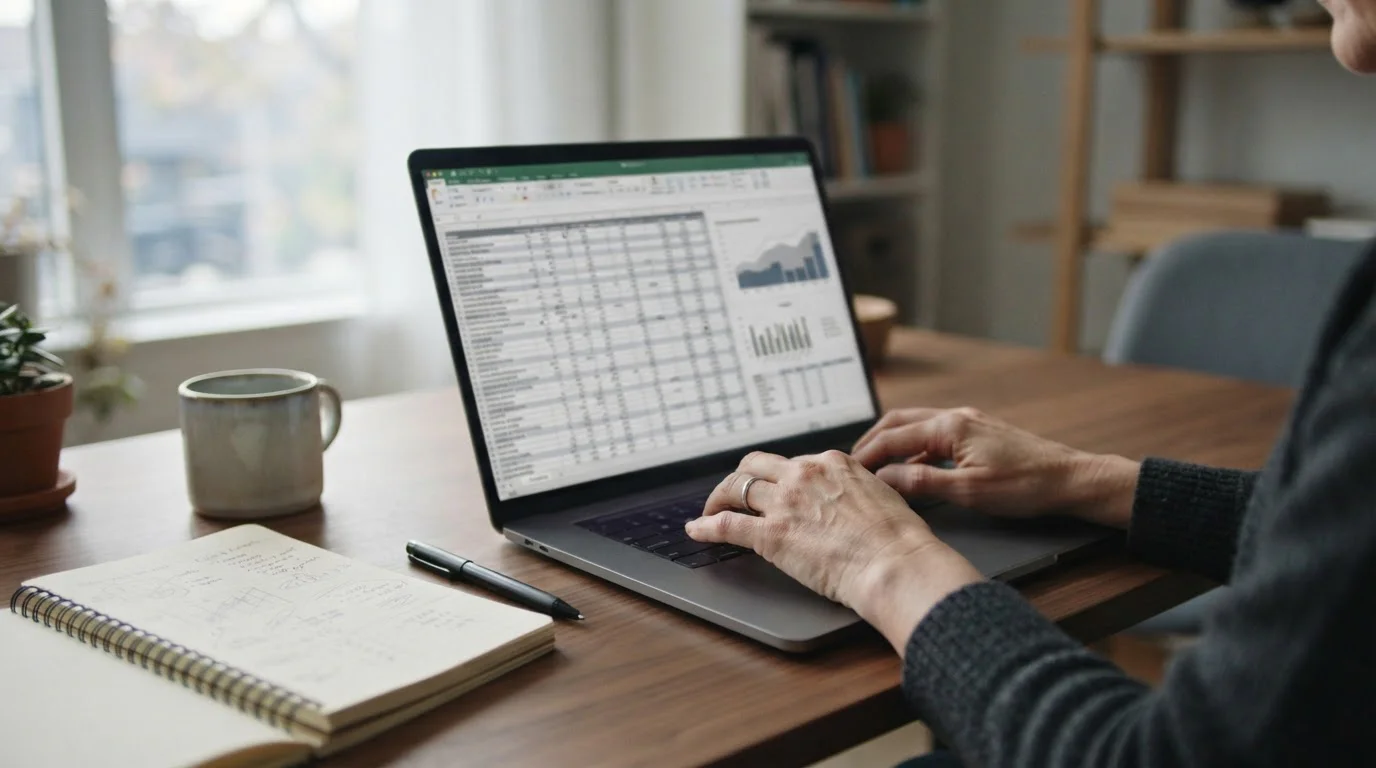 Arbeitstisch mit Laptop und Notizen für den Vergleich verschiedener Wettanbieter