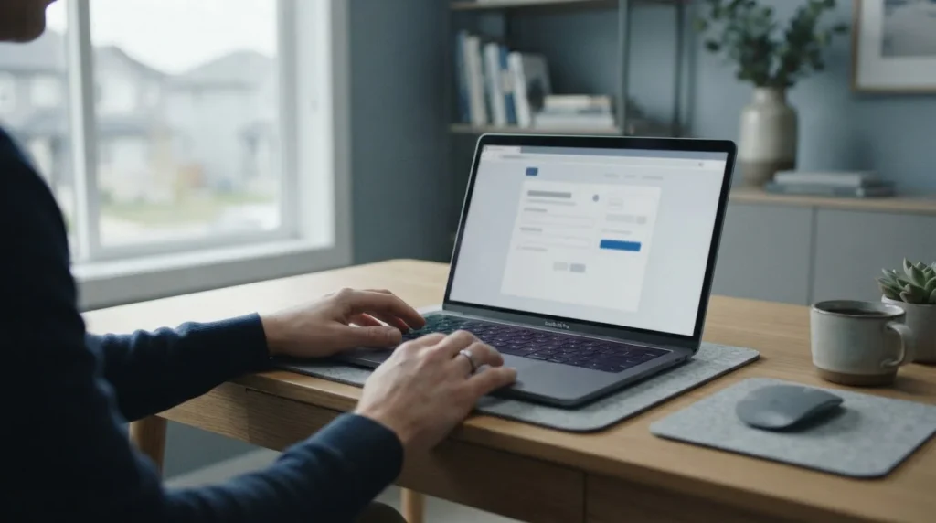 Laptop mit Klarna-Zahlungsauswahl bei einem deutschen Wettanbieter