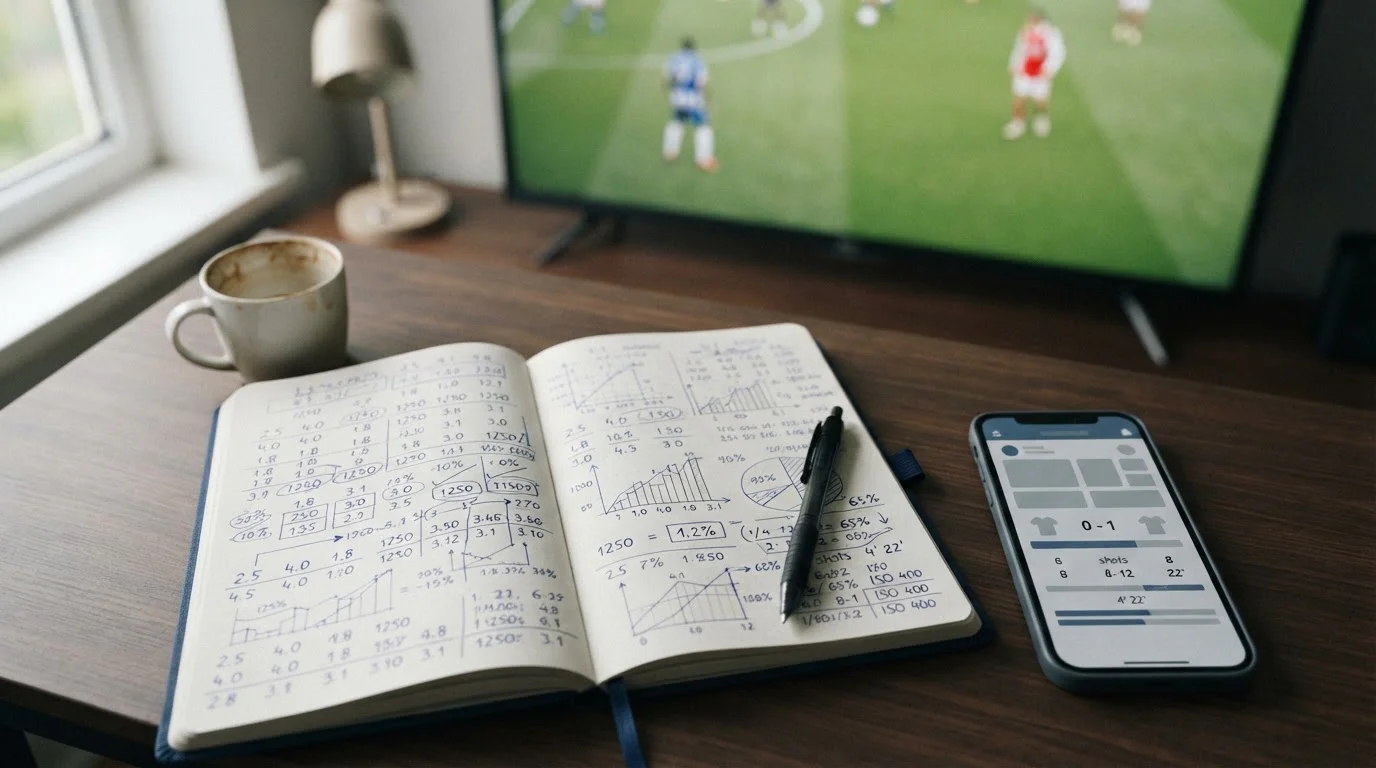 Planung von Sportwetten mit begrenztem Budget auf Notizblock