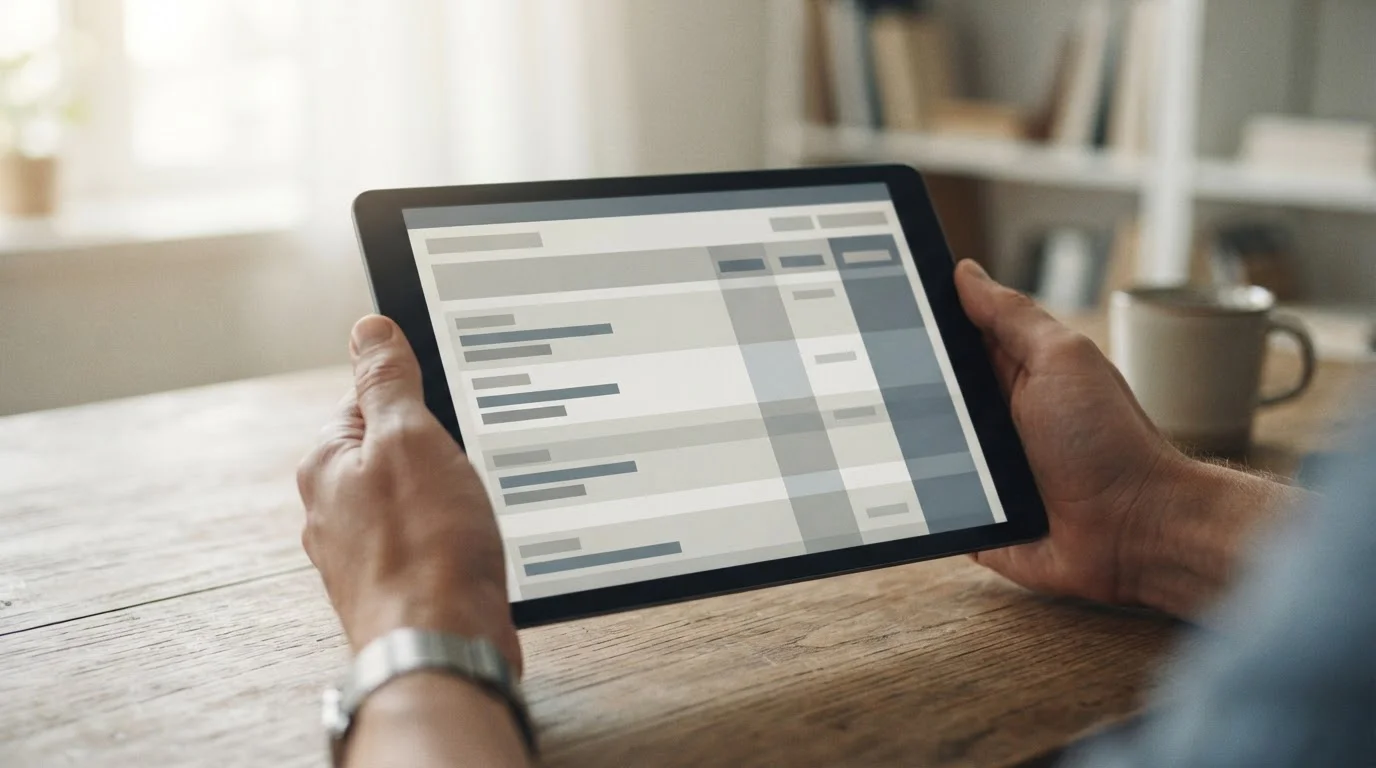 Vergleich verschiedener Wettanbieter auf Tablet-Bildschirm