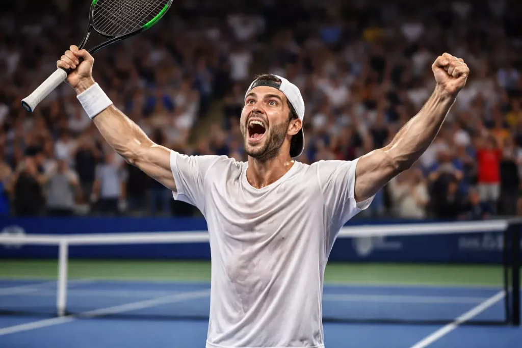 Underdog-Tennisspieler feiert überraschenden Sieg gegen höher platzierten Gegner