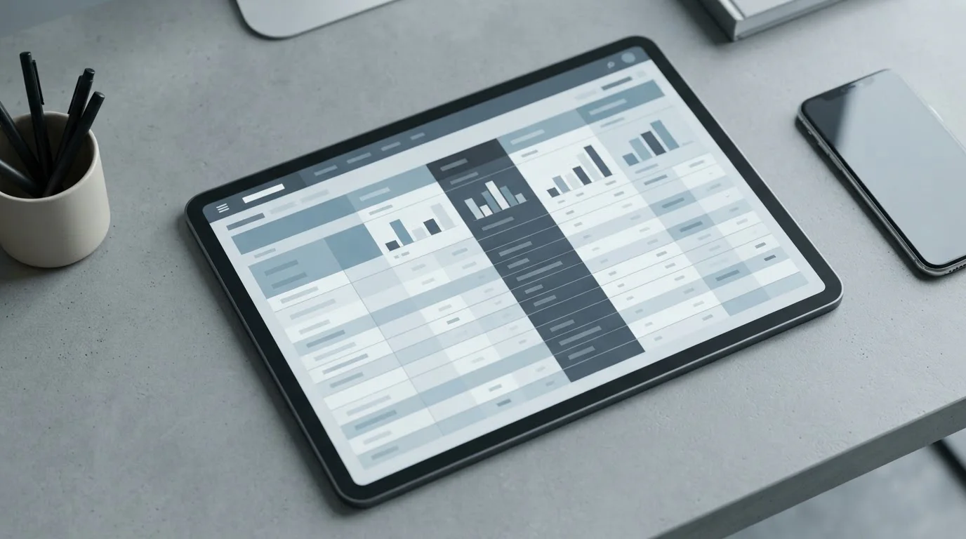 Tablet zeigt Vergleichstabelle verschiedener Wettanbieter mit Lizenzinformationen